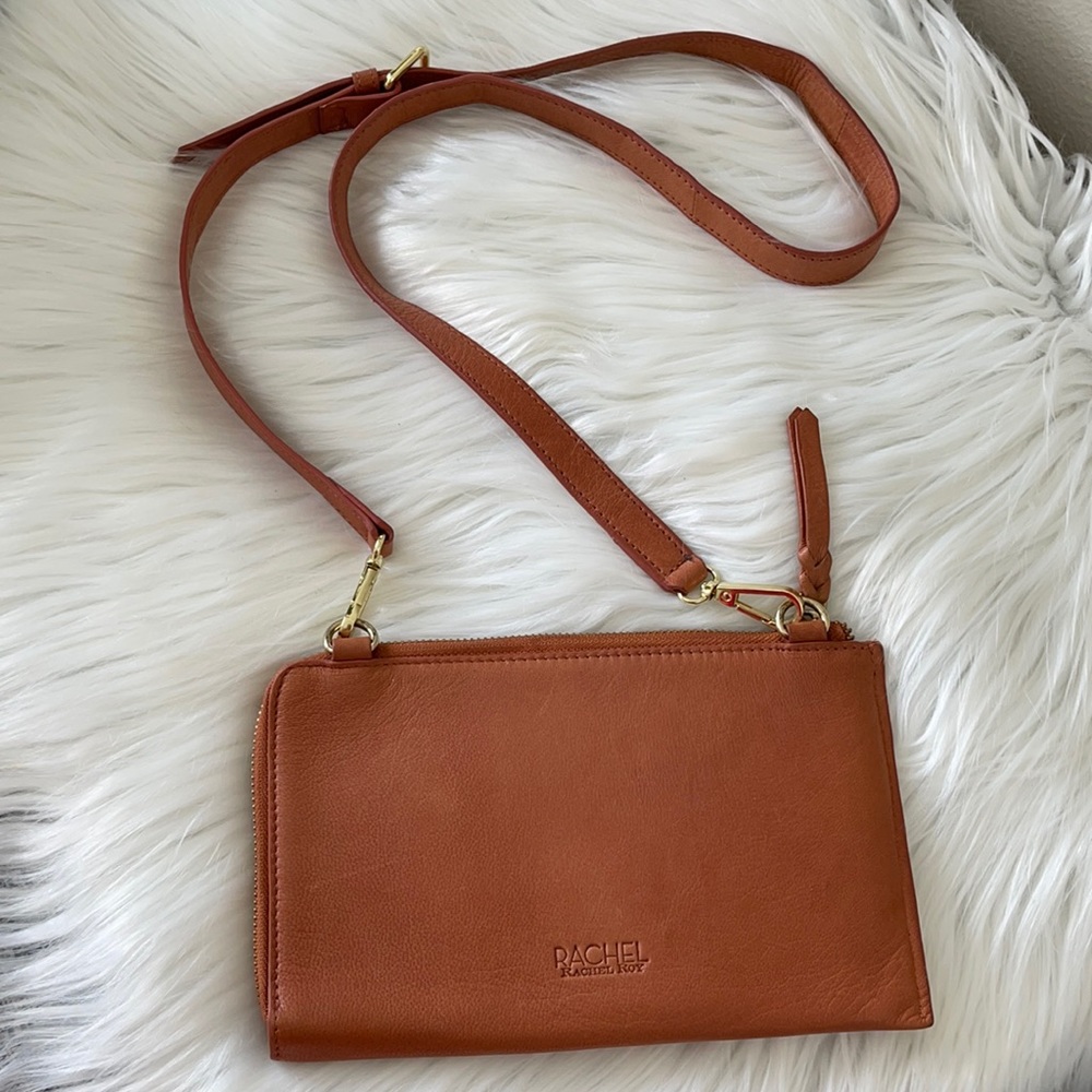 RACHEL Roy travel leather crossbody bag